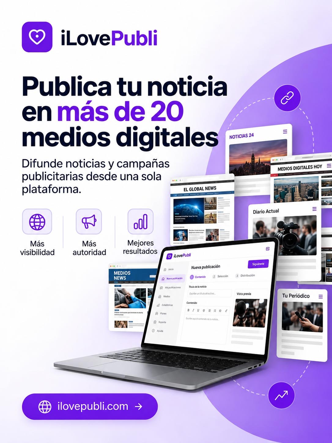 iLovePubli - Publica tu noticia en más de 20 medios digitales